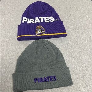 Purple and Gray East Carolina University Pirates Beanies -NWOT